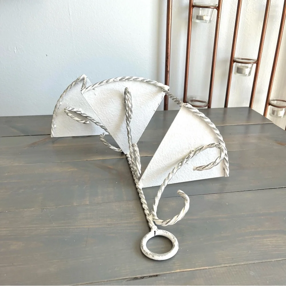 Eclectic Revival Distressed Hand Painted Upcycled Vintage Hanging Corner Shelf